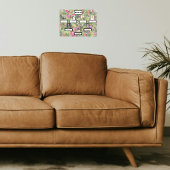  PhotoFamily Tree 3 Generation Pink Four O'clock's Poster