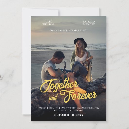 Photogenic wedding  kaart (Voorkant)