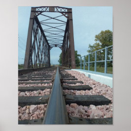 Photograph of a Railroad Track truss bridge  Poster