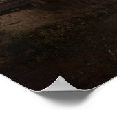 Photograph of an old, rusty iron truss bridge  poster (Hoek)