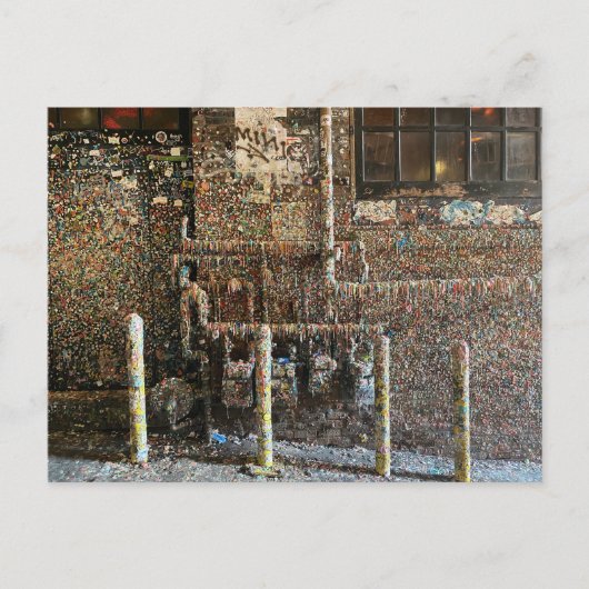 Photograph of the infamous Seattle gum wall Briefkaart (Voorkant)