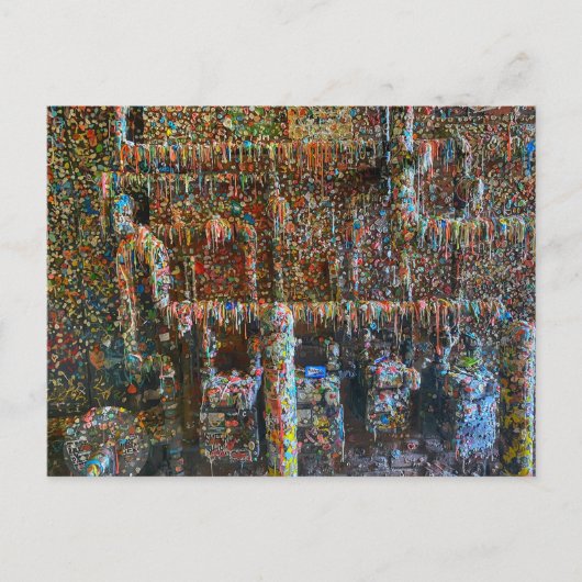 Photograph of the infamous Seattle gum wall Briefkaart (Voorkant)