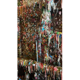 Photograph of the infamous Seattle gum wall Briefkaart