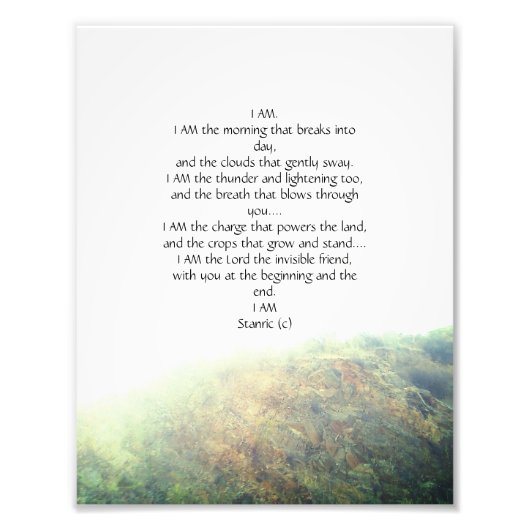 photograph with poem design foto afdruk (Voorkant)