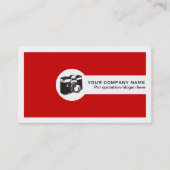 Photographer camera and QR code red Visitekaartje (Voorkant)