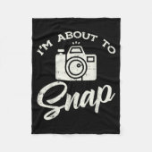Photographer Camera Im About To Snap Funny Photo M Fleece Deken (Voorkant)