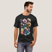 Photographer Camera Photography With Floral Waterc T-shirt (Voorkant volledig)