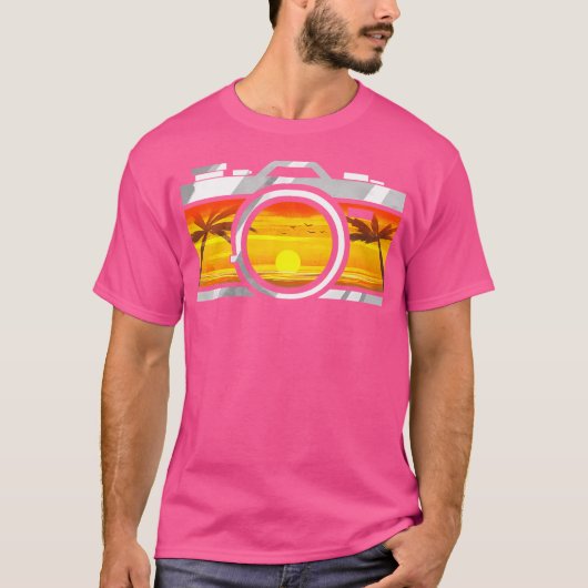 Photographer Camera Sunset Photography T-shirt (Voorkant)