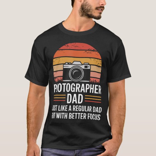 Photographer Dad Camera Retro Photography Humor Fo T-shirt (Voorkant)