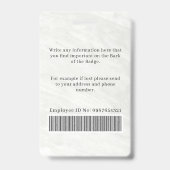 Photographer Press Journalist Id Card Custom Badge (Achterkant)