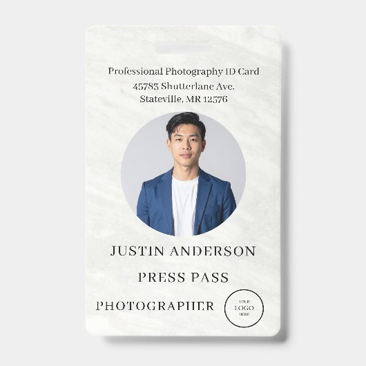 Photographer Press Journalist Id Card Custom Badge (Voorzijde)