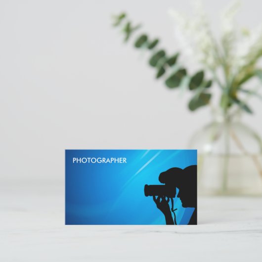 Photographer Simple Business Cards Visitekaartje (Staand voorkant)