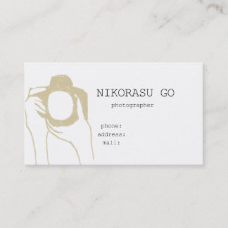 photographer visitekaartje