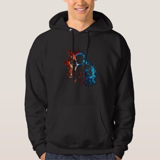 Photographer With Reflex Camera Flames Photography Hoodie (Voorkant)