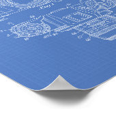 Photographic Camera 1959 Patent Art - Blueprint Poster (Hoek)