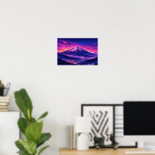 Photographic Landscape Neon Art Edited  Poster (Thuiskantoor)