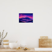 Photographic Landscape Neon Art Edited  Poster (Keuken)
