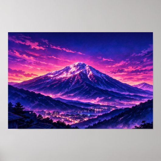 Photographic Landscape Neon Art Edited  Poster (Voorkant)