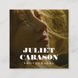 Photography Bold Typography Full photo  Vierkante Visitekaartje