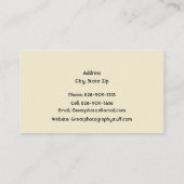 Photography Camera Store or Photographer Visitekaartje (Achterkant)