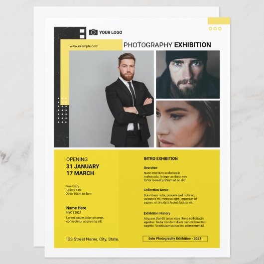Photography Exhibition Flyer Template (Voorkant / Achterkant)