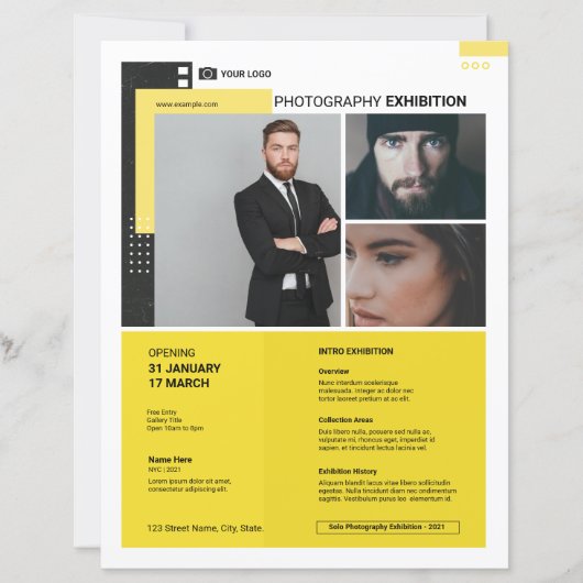 Photography Exhibition Flyer Template (Voorkant)