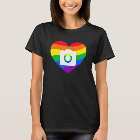 Photography Lover, Photographer Gift, Rainbow Came T-shirt (Voorkant)