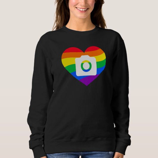 Photography Lover, Photographer Gift, Rainbow Came Trui (Voorkant)