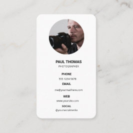 Photography Modern Minimal Simple Photo Business  Visitekaartje