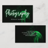 Photography Neon Green Visitekaartje (Voorkant / Achterkant)