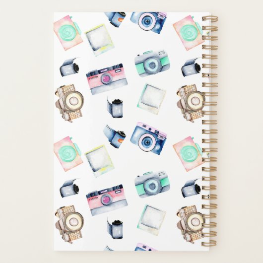 Photography planner Photo planner Cute cameras (Achterkant)