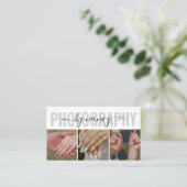 Photography Script Photo Qr Code Logo  Visitekaartje (Staand voorkant)