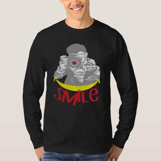 Photography Smile Cheerful Photography Illustratio T-shirt (Voorkant)