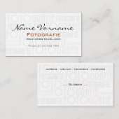 Photography Visitekaartje (Voorkant / Achterkant)