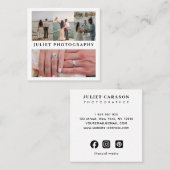 Photography wedding collage photo  vierkante visitekaartje (Voorkant / Achterkant)