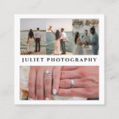 Photography wedding collage photo  vierkante visitekaartje (Voorkant)