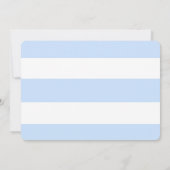 PHOTOKAART VOOR BLAUWE STRIPE BIRTH ANNOUNCTION AANKONDIGING (Achterkant)