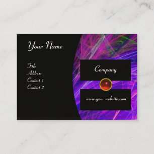 PHOTON monogram gem rood paarse zwart wit Visitekaartje