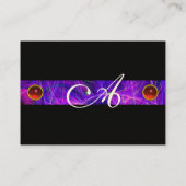 PHOTON monogram gem rood paarse zwart wit Visitekaartje (Achterkant)