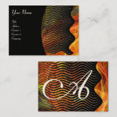 PHOTON WAVES monogram levendig Visitekaartje (Voorkant / Achterkant)