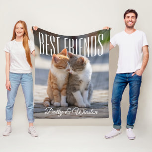 PhotoPop Beste Vrienden Custom Kat Fleece Deken