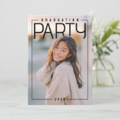 PhotoPop Chic Graduation Party Kaart (Staand voorkant)