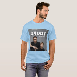 PhotoPop Daddy Est Aangepast Jaar Foto 2026 Trends T-shirt
