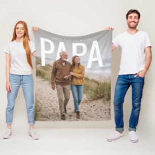 PhotoPop Love You So Much Papa Fleece Deken