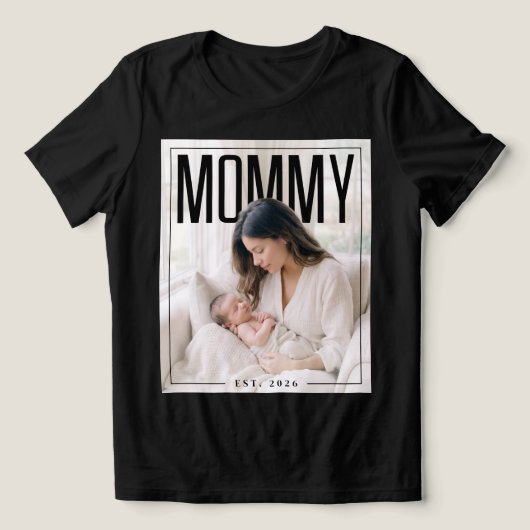 PhotoPop Moeder Aangepaste Foto Tri-Blend Shirt (Design voorkant)