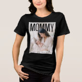 PhotoPop Moeder Aangepaste Foto Tri-Blend Shirt (Voorkant)