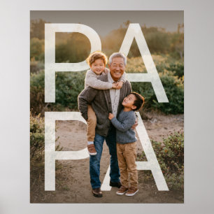PhotoPop Papa Aangepaste Familie Foto Poster