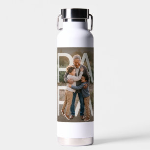 PhotoPop Papa Aangepaste Familie Foto Waterfles