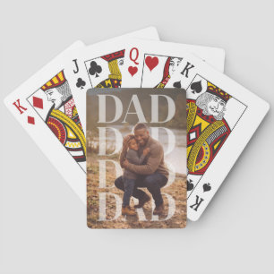PhotoPop Papa Aangepaste Familiefoto Pokerkaarten