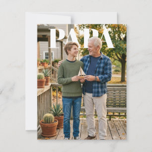 PhotoPop Papa (achtergrond verwijderen) Vaderdag Kaart